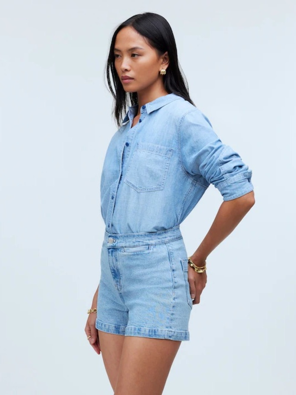 Madewell Denim Emmett Shorts sailor high rise Welt Pocket Edition kieran wash